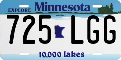 MN license plate 725LGG