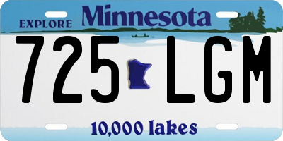 MN license plate 725LGM