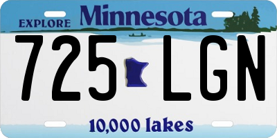 MN license plate 725LGN