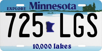 MN license plate 725LGS
