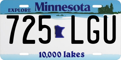 MN license plate 725LGU