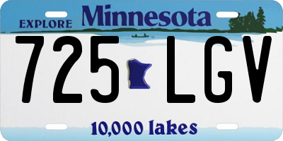 MN license plate 725LGV