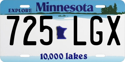MN license plate 725LGX