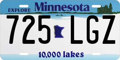MN license plate 725LGZ