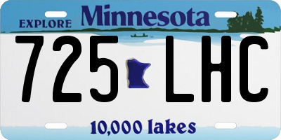 MN license plate 725LHC