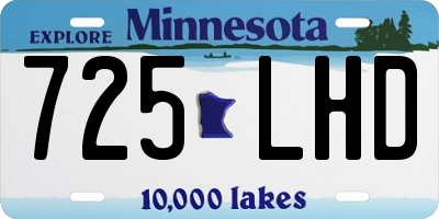 MN license plate 725LHD