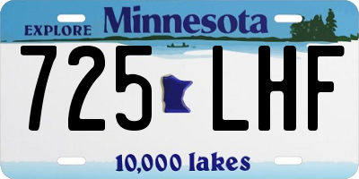 MN license plate 725LHF