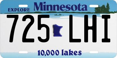 MN license plate 725LHI