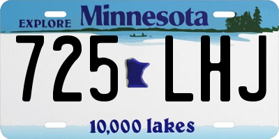 MN license plate 725LHJ