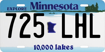 MN license plate 725LHL