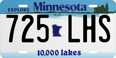MN license plate 725LHS