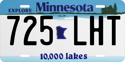 MN license plate 725LHT