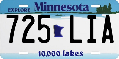 MN license plate 725LIA