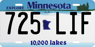 MN license plate 725LIF