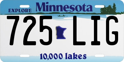 MN license plate 725LIG