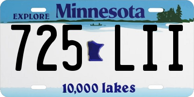 MN license plate 725LII