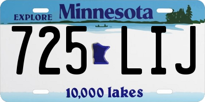 MN license plate 725LIJ
