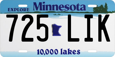 MN license plate 725LIK
