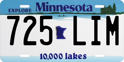 MN license plate 725LIM