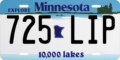 MN license plate 725LIP