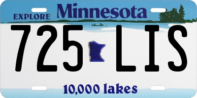 MN license plate 725LIS