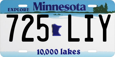 MN license plate 725LIY
