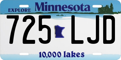 MN license plate 725LJD