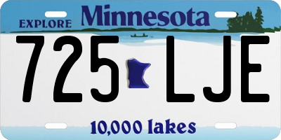 MN license plate 725LJE