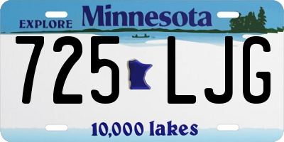 MN license plate 725LJG
