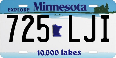 MN license plate 725LJI