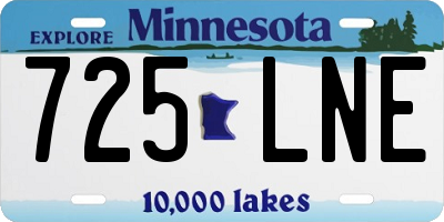 MN license plate 725LNE