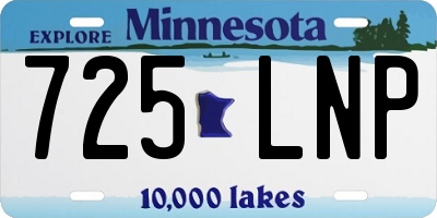 MN license plate 725LNP