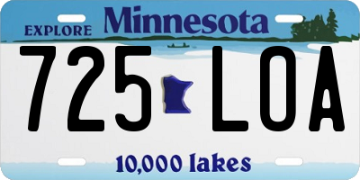 MN license plate 725LOA