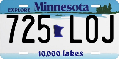 MN license plate 725LOJ