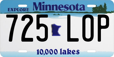 MN license plate 725LOP
