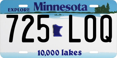 MN license plate 725LOQ