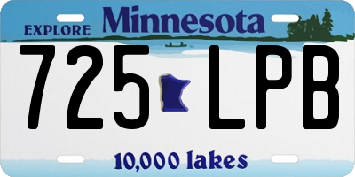 MN license plate 725LPB
