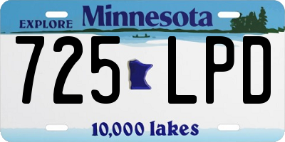 MN license plate 725LPD