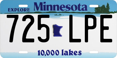 MN license plate 725LPE
