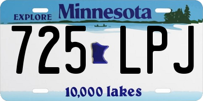 MN license plate 725LPJ