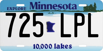 MN license plate 725LPL