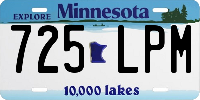 MN license plate 725LPM