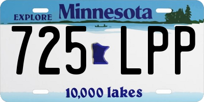 MN license plate 725LPP
