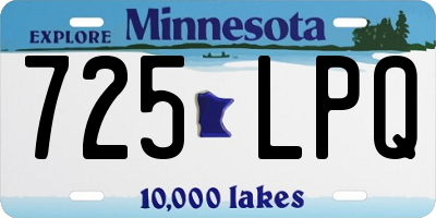 MN license plate 725LPQ
