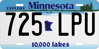 MN license plate 725LPU