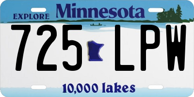MN license plate 725LPW