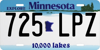 MN license plate 725LPZ