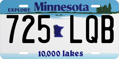 MN license plate 725LQB