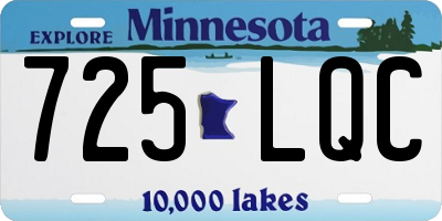 MN license plate 725LQC