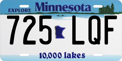 MN license plate 725LQF